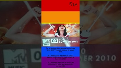Katy Perry is countdown Top 10 Summer 2010 on MTV Music Italy (26. 06. 2015)