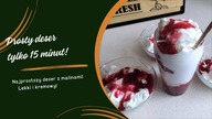 Ekspresowy deser z malinami.  Lekki i puszysty jak chmurka!