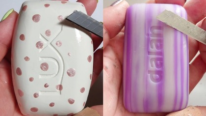 Soap Carving ASMR Relaxing Sounds no talking Satisfying ASMR Video