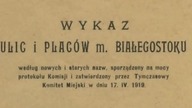 Białystok 1919.  Stare i nowe ulice