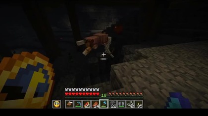 The zombie literally picked up a bone from a skeleton it had killed earlier #minecraft #gaming