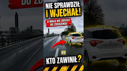 Toyota wymusiła pierwszeństwo.  Jak oceniasz tę sytuację?  #polscykierowcy #dashcam