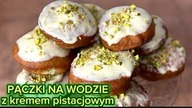 Pączki na wodzie, bez mleka i jajek z kremem pistacjowym i białą czekoladąObłędnie pyszne 