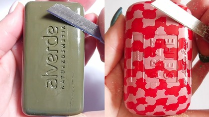 Soap Carving ASMR Relaxing Sounds no talking Satisfying ASMR Video