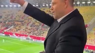 PREZYDENT NAWROCKI NA MECZU GORĄCO PRZYWITANY PRZEZ KIBICÓW!