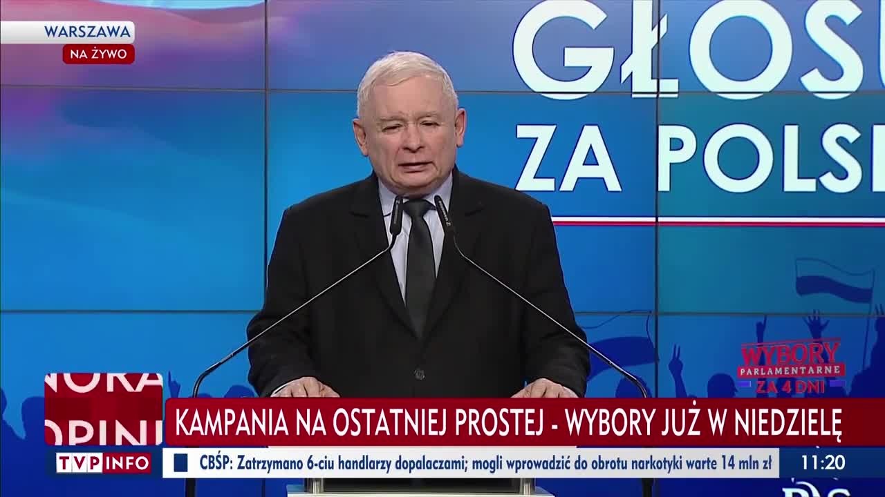 Jarosław Kaczyński zachęca do głosowania na Viki Gabor ...