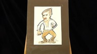 Edward MARSZAŁEK (1911-88) Tadeusz Łomnicki jako Pan Wołodyjowski [portret satyryczny] (ok.  1975)