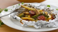 Warzywa pieczone z chorizo