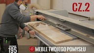 Cz. 2 Dębowy stolik kawowy z czarną transparentną żywicą epoksydową - szlifowanie do lakierowania