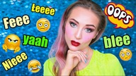 MAKIJAŻ BUBLAMI NA WESOŁO MAKEUP KOSMETYKAMI KTÓRYCH SIĘ POZBYWAM