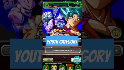INTENSIFYING FIGHT STAGE 6 YOUTH CATEGORY DBZ DOKKAN BATTLE
