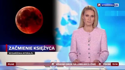 Wydarzenia 24 - Fragment Wydarzeń 12:50 o zaćmieniu Księżyca (08. 09. 2025)