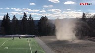 Mini tornado na boisku w Norwegii