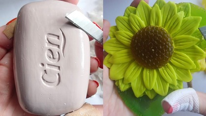 Soap Carving ASMR Relaxing Sounds no talking Satisfying ASMR Video