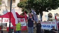 24. 08. 2023r Polacy przeciwko świętowaniu Dnia Niepodległości Ukrainy w Warszawie