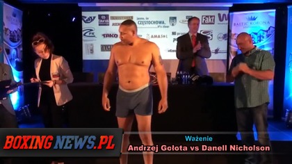 Ważenie Andrzeja Gołoty vs Danell Nicholson 