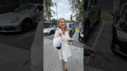 Damaris wygrała pierwszą jazdę nowym elektrycznym Porsche Cayenne  #porsche #cayenne #danielgrzyb
