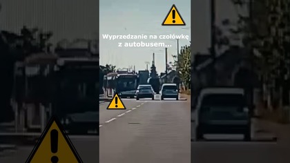 Wyprzedzanie na czołówkę z autobusem #shorts #rikordwidjo