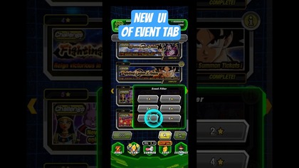 NEW UI ON EVENTS NEW LOOK FILTR STAR BUT NO SEARCH BY NAME ?! DBZ DOKKAN BATTLE