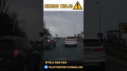 Cham w BMW, wymuszenie i przyhamowanie #shorts #polscykierowcy #polskiedrogi #dashcam #cars #driver