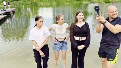 Spontaniczny Chrzest wodny Klaudii, Natalii i Karoliny pod Dotyk Nieba Rzeszów 10. 06. 26