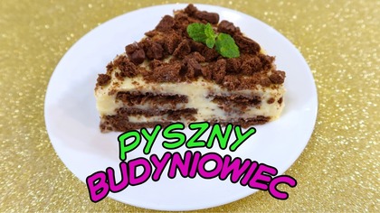 Budyniowiec bez pieczenia na kruchych ciastkach  Prosty i pyszny!