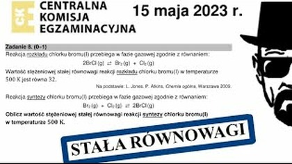 Oblicz wartość stężeniowej stałej równowagi reakcji syntezy | ZADANIE 8 CKE 2023(2015)