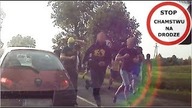 Kibice Górnika Łęczna w natarciu na  kibiców Widzewa Łódź - blokowanie drogi #168 Wasze Filmy