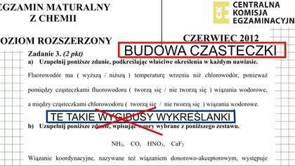 ZADANIE 3 CKE 2012 CZERWIEC WIĄZANIA WODOROWE TEMP BUDOWA CZĄSTECZKI