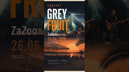 Zapraszamy na koncert w ZaZoo Beach Bar Wroclaw! #livemusic #greyfruit #music #sunset