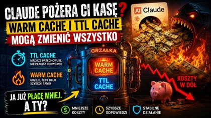 Claude pożera Ci kasę? Warm Cache i TTL Cache zmieniają wszystko.  Ja już płacę mniej.  A Ty?