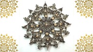 Mandala z rolek po papierze. Dekoracja na ścianę z recyklingu. DIY Zr&oacute;b to sam!