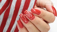 My Christmas nails 2018/ easy and quick red nails / Charbonne