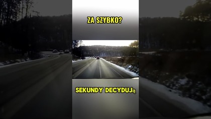 Ślisko jak lodowisko!  Jedna chwila i auto traci kontrolę #dashcam #zima #wypadek #ślisko