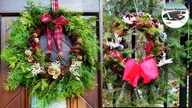 Dwa pomysły na duże wieńce na drzwi [Two ideas for big door wreaths] -Pomysły plastyczne DiY