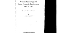 Zachodnia technologia i radziecki rozwój gospodarczy, 1945 - 1965 cz. 1