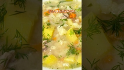 Zupa kalafiorowa - szybki obiad w 20 min.  #shorts #obiad #zupa #kalafior #przepis