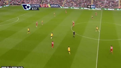 Premier League 2009. 04. 21 Liverpool-Arsenal Fabiański 9min
