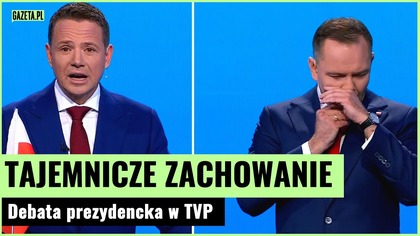 Nawrocki zrobił to podczas debaty! Uchwyciły to kamery | Gazeta.pl