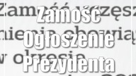 Zamość: Ogłoszenie Prezydenta Miasta
