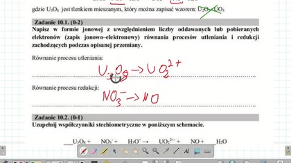 ZADANIE 10. 1 UJ 2017 REDOX U308+NO3^(-)+H3O^(+)UO2^(2+)+NO+H2O.  #chemia #chemistry