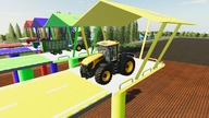 Colorful Platforms and the same colorful Tractors and Farmers Vehicles | Transport to the top LS19
