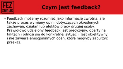 Szkolenie - feedback i motywowanie