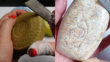 Soap Carving ASMR Relaxing Sounds no talking Satisfying ASMR Video