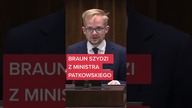 Grzegorz Braun nabija się ze szkolnych zeszytów ministra Patkowskiego