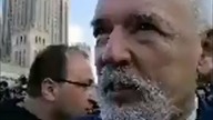 Janusz Korwin-Mikke na proteście przedsiębiorców
