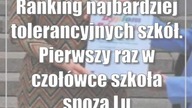 Ranking najbardziej tolerancyjnych szkół.  Pierwszy raz w czołówce szkoła spoza Lublina