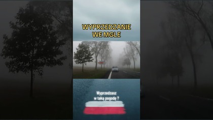 Wyprzedzanie we mgle? Odwaga czy ruletka?  #mgła #droga #uwaga #polscykierowcy