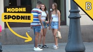 MODNE SPODNIE BEZ JEDNEJ NOGAWKI