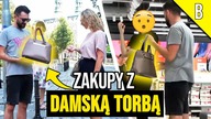 FACET Z TORBĄ DAMSKĄ NA ZAKUPACH